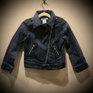 Moto Biker Style Jean Jacket